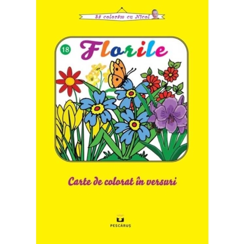 Flori. Carte de colorat