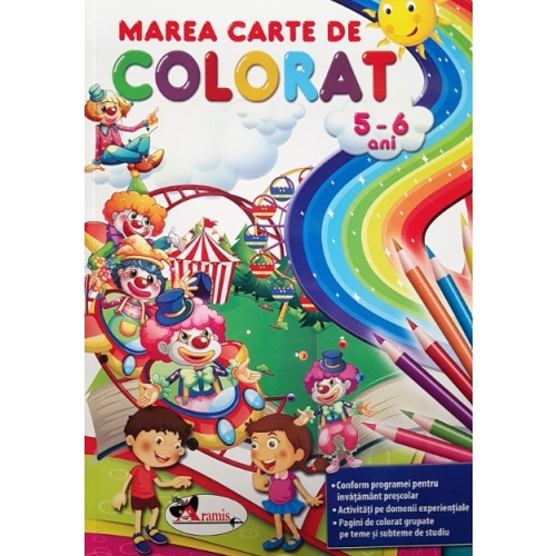 Marea carte de colorat 5-6 ani, editura Aramis