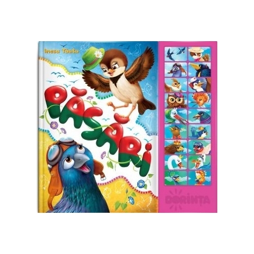 Carte cu sunete. Pasari - Inesa Tautu, editura Dorinta. Carte educativa pentru copii.