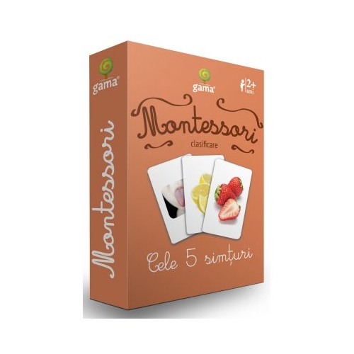 Carti de joc Montessori. Cele 5 simturi