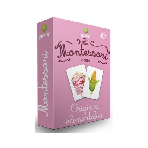 Carti de joc Montessori. Originea alimentelor
