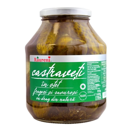 Castraveti in otet, 9-12 cm 1600g, Raureni