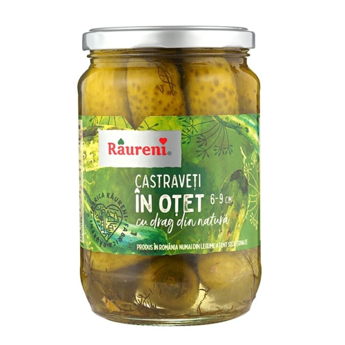 Castraveti in otet 6-9 cm, Raureni