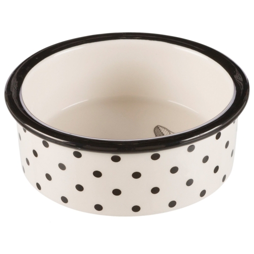 Trixie Castron Ceramic Pentru Pisici, 0.3 l/12 cm, Alb/Negru, 25120