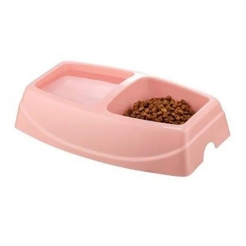 Castron dublu Roz 2x0,4 l  4DOG Deluxe