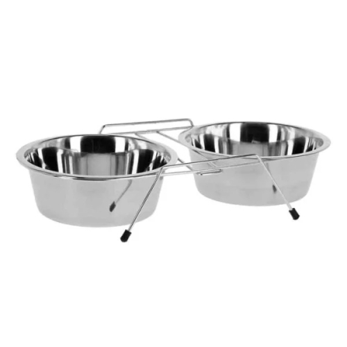 Castron dublu, inox, 2×0,95 l, 4DOG