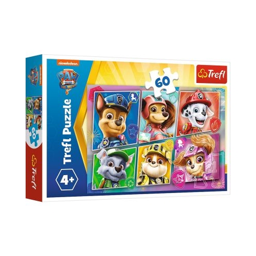 Puzzle catelusii pregatiti de actiune 60 piese