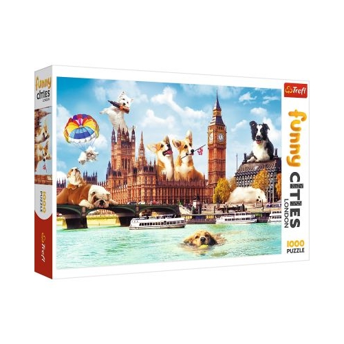 Puzzle catelusi la Londra 1000 de piese, Trefl
