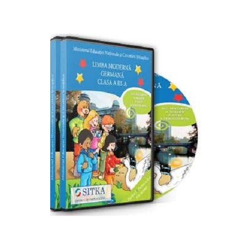 CD AUDIO pentru Limba moderna Germana, Clasa a 3-a Partea 1+2 - M. G. Bertarini