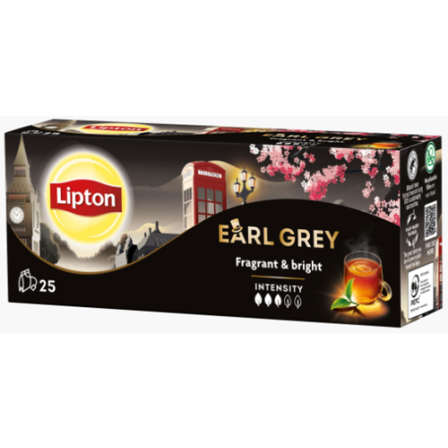 Ceai negru Earl Grey 25 plicuri, Lipton