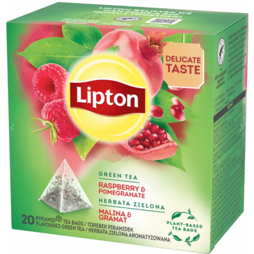 Ceai verde de zmeura si rodie 20 plicuri, Lipton