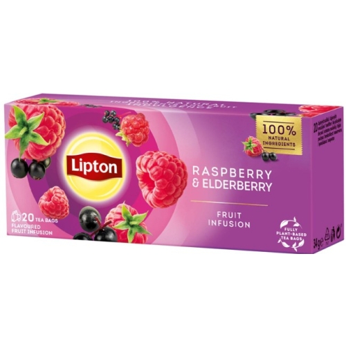 Ceai de zmeura si soc 20 plicuri, Lipton
