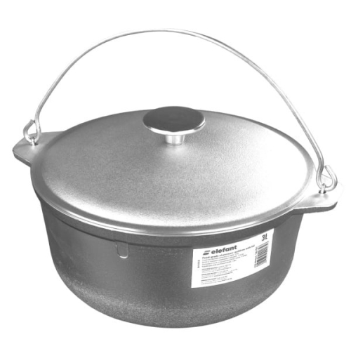 Ceaun tuci aluminiu alimentar cu capac, capacitate 3 litri ELEFANT