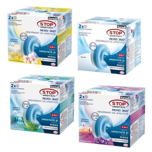 Pachet Dezumidificatoare cu 8 rezerve Aero 360° - Ceresit