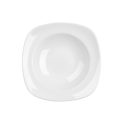 Farfurie patrata pentru paste, portelan, capacitate 596ml, dimensiune 280x280mm