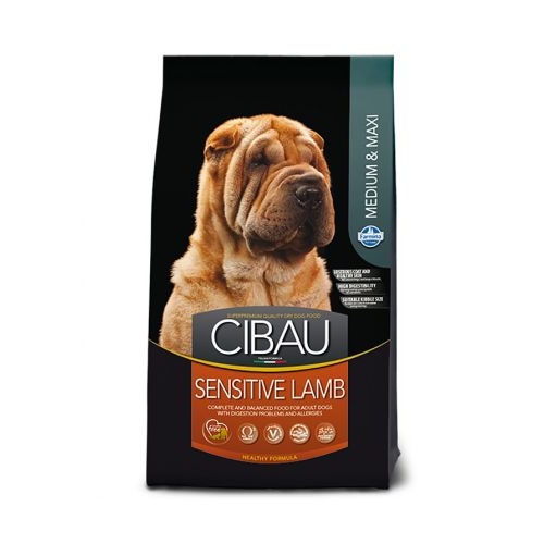 Hrana uscata caini adult de talie medie/mare, cu miel, 12 kg, Cibau Adult Sensitive