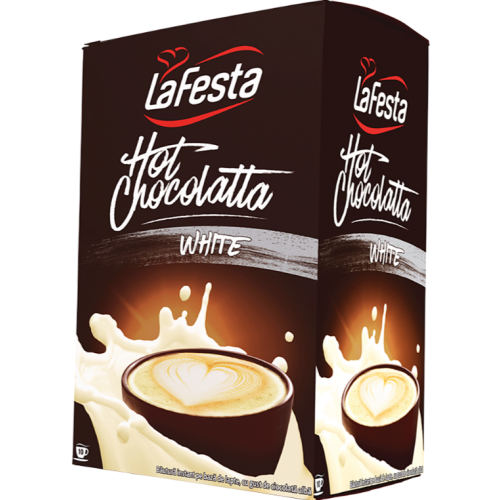 Pachet ciocolata calda alba 10 plicuri, La Festa