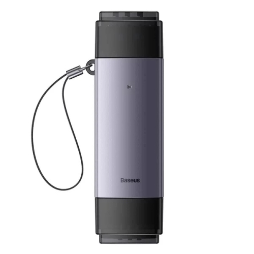 Cititor de carduri Baseus Lite Series, USB si USB-C la SD, TF, Gri