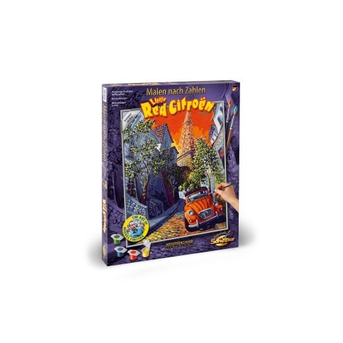 Kit pictura pe numere, micutul Citroen rosu, Schipper