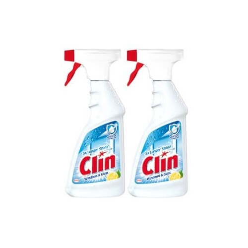Pachet Clin Detergent geamuri pistol, 500 ml x 2buc. Solutie pentru curatarea suprafetelor