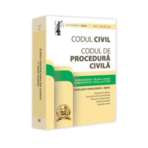 Codul civil si Codul de procedura civila, septembrie 2025. Editie tiparita pe hartie alba - Dan Lupascu