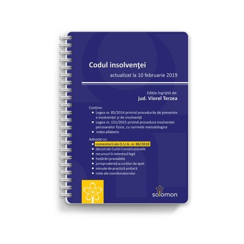 Codul insolventei actualizat la 10 februarie 2019 - VIOREL TERZEA