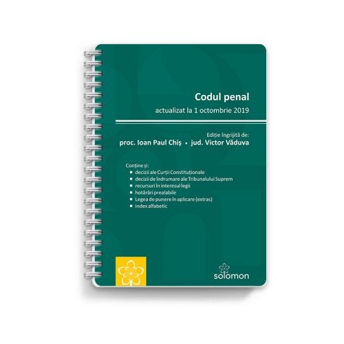 Codul penal – actualizat la 1 octombrie 2019 - IOAN PAUL CHIS, VICTOR VADUVA