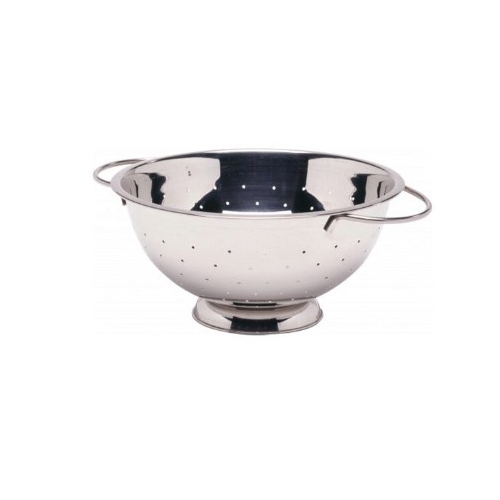 Colander Hendi, otel inoxidabil, cu baza si 2 manere, 280x(H)135 mm