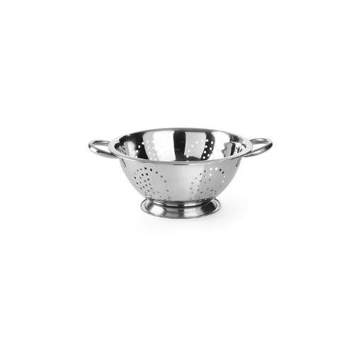Colander Hendi, otel inoxidabil, cu baza si 2 manere, 340x(H)160 mm