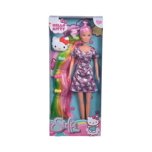 Papusa Steffi Hello Kitty cu par curcubeu