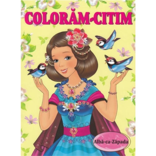 Coloram-citim: Alba ca Zapada, editura Bibilion. Carti de colorat pentru copii