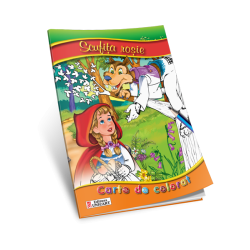 Scufita rosie. Carte de colorat A5 ilustrata Carti de colorat Unicart grupdzc