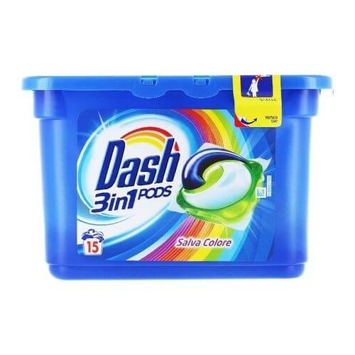 Dash Detergent capsule All in one Salva Colore, 15 spalaripe grupdzc.ro✅. Descopera gama copleta de produse la oferte speciale✅!
