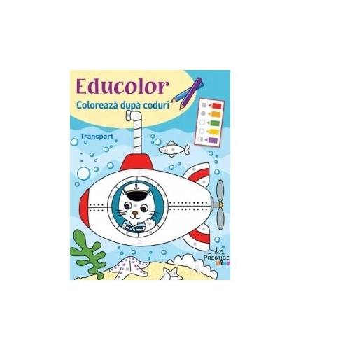 Coloreaza dupa coduri. Transport - Cecile Marbehant