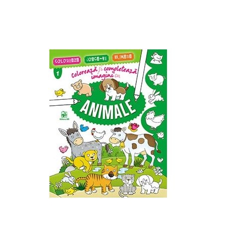 Coloreaza si completeaza imagini cu animale