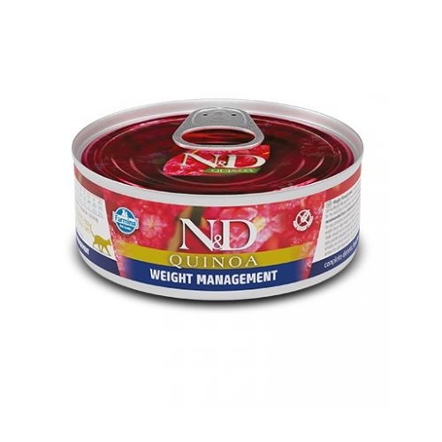 Hrana umeda Pisici, Controlul Greutatii, 80 g, cu miel, N&D Quinoa Cat