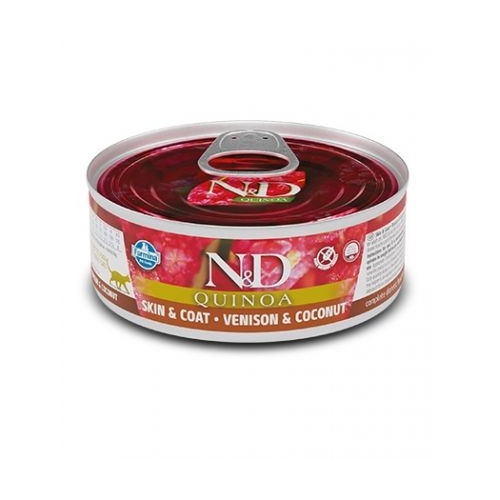 Hrana umeda Pisici, 80 g, cu vanat si nuca si cocos, N&D Quinoa Cat