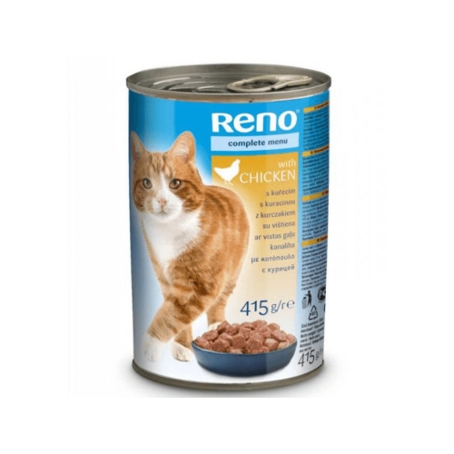 Reno Hrana Umeda Pentru Pisici, Reno Adult, Cu Pui, 415 g