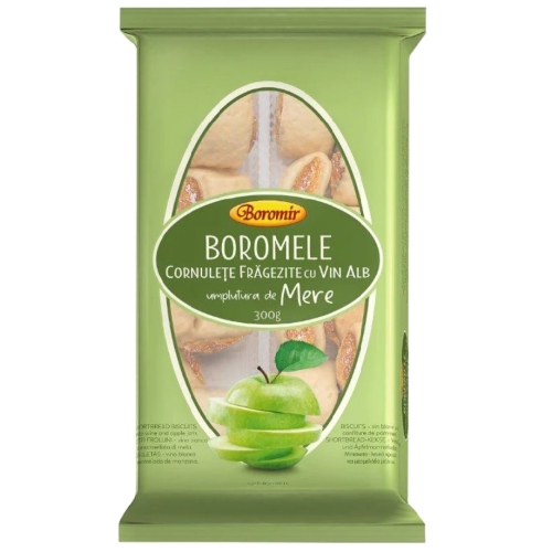 Cornulete Boromele cu Vin Alb si Gem de Mere, 300 g, Boromir