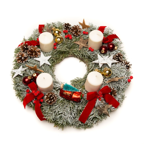 Coronita Brad Natural Red Touch, 40 cm