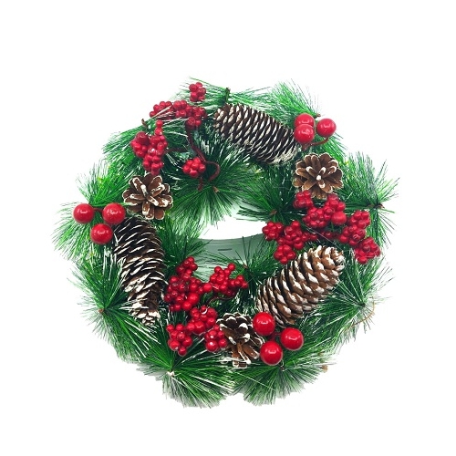 Coronita brad, conuri si merisoare, Xmas 25 cm, Prosper