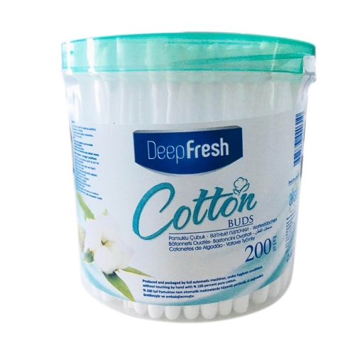 Cotton Betisoare Urechi Deepfresh, 200 buc. Produs pentru igiena personala
