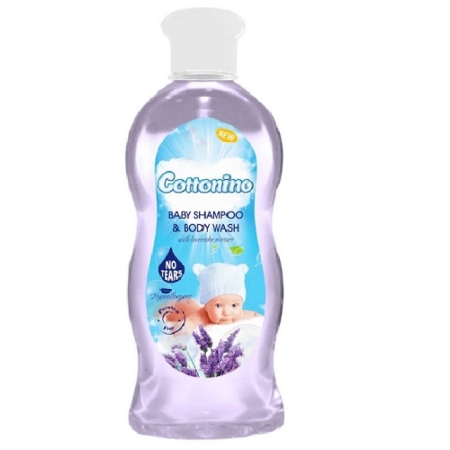 Sampon&gel de dus pentru bebelusi cu extract de lavanda, 300 ml, Cottonino