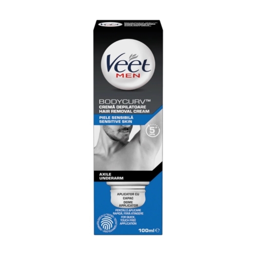 Crema depilatoare axile pentru barbati, 100 ml, Veet Men