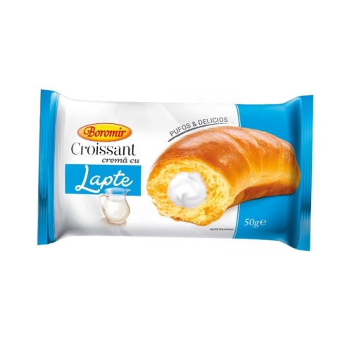 Croissant cu crema de lapte, 50 g, Boromir