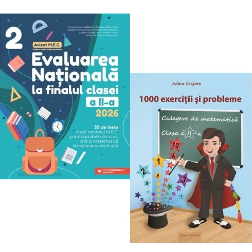 Pachet Evaluarea Nationala. Matematica exercitii si probleme clasa a 2-a - Adina Grigore Mirabela Elena Baleanu
