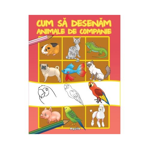 Cum sa desenam animale de companie - Ilustrator Dan Negrut, editura Aquila