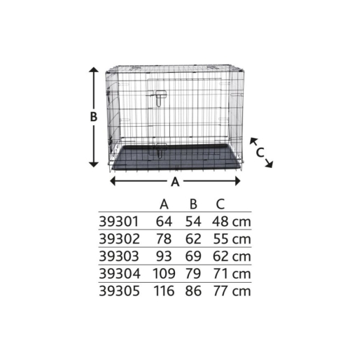 Trixie Cusca Metal, M: 78 x 62 x 55 cm, Negru, 39302