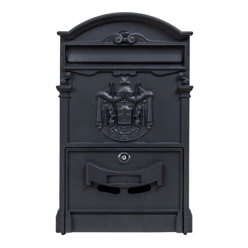 Cutie postala metalica pentru exterior, 410x260x90mm, negru, Zilan