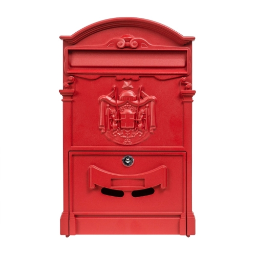 Cutie postala metalica pentru exterior, 410x260x90mm, rosu, Zilan